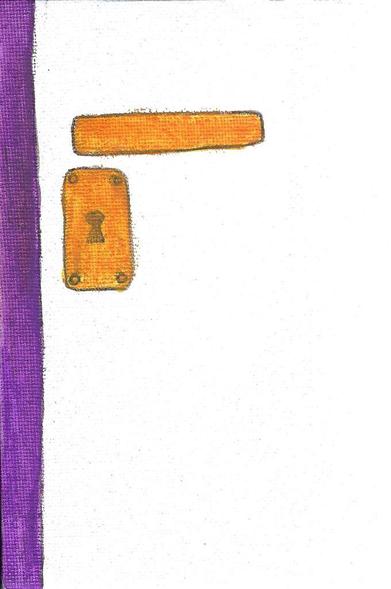 Dessin d'une poignée de porte et de son trou de serrure