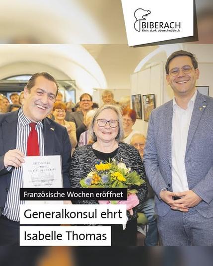 Französische Wochen eröffnet: Generalkonsul ehrt Isabelle Thomas