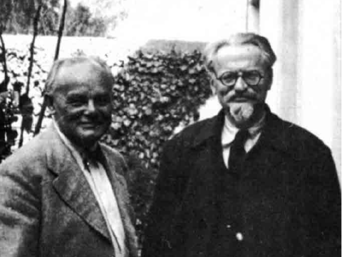 Photo of Rurle with Trotsky