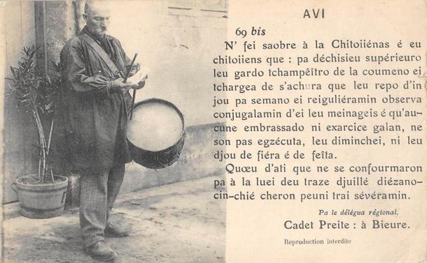 Types D'Auvergne - Tambour De Ville - Cadet Preite A Bieure (#PuyDeDôme)  #CartePostaleAncienne 👉 https://cartorum.fr/carte-postale/930549/types-dauvergne-tambour-de-ville-cadet-preite-a-bieure