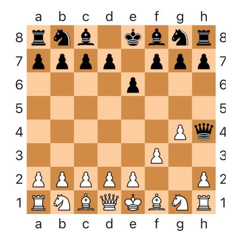 Ein zweidimensional abgebildetes Schachbrett.