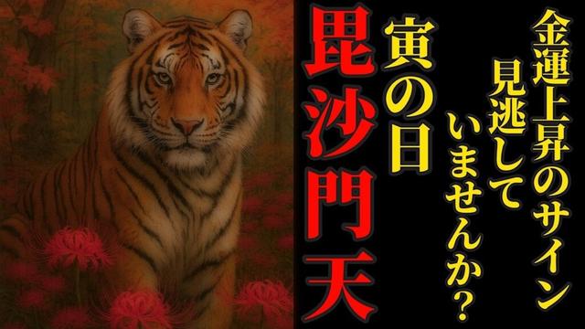10月24日 寅の日 この動画を見つけたら24時間以内に見てください！【毘沙門天王】パワースポット