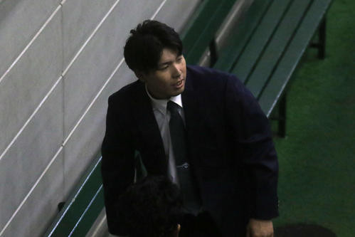 ジャイアンツ球場を訪問した馬場