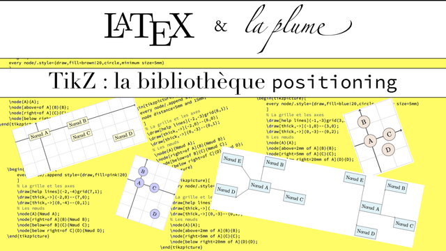 LaTeX et TikZ : Placer des nœuds de manière relative avec la bibliothèque TikZ positioning