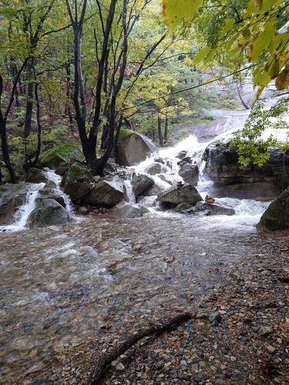 the river we were supposed to cross with its rapids