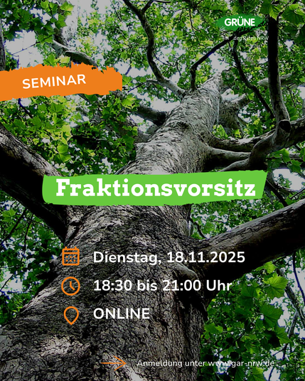 Online Seminar Fraktionsvorsitz am 18.11.2025 von 18.30 Uhr bis 21.00 Uhr