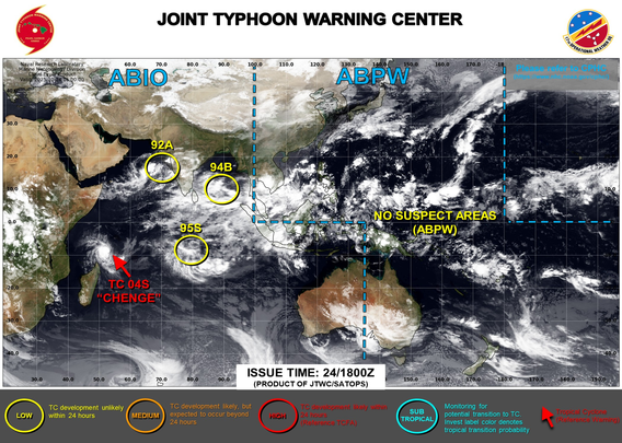 ABPW10 PGTW 240600
MSGID/GENADMIN/JOINT TYPHOON WRNCEN PEARL HARBOR HI//
SUBJ/SIGNIFICANT TROPICAL WEATHER ADVISORY FOR THE WESTERN AND SOUTH 
PACIFIC OCEANS/240600Z-250600ZOCT2025//
RMKS/
1. WESTERN NORTH PACIFIC AREA (180 TO MALAY PENINSULA):
   A. TROPICAL CYCLONE SUMMARY: NONE.
   B. TROPICAL DISTURBANCE SUMMARY: NONE.
   C. SUBTROPICAL SYSTEM SUMMARY: NONE.
2. SOUTH PACIFIC AREA (WEST COAST OF SOUTH AMERICA TO 135 EAST):
   A. TROPICAL CYCLONE SUMMARY: NONE.
   B. TROPICAL DISTURBANCE SUMMARY: NONE.
   C. SUBTROPICAL SYSTEM SUMMARY: NONE.//
NNNN