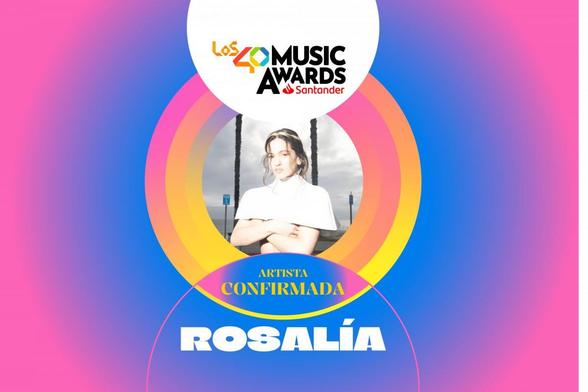 Rosalía, en Los40 Music Awards Santander 2025. (Los40)