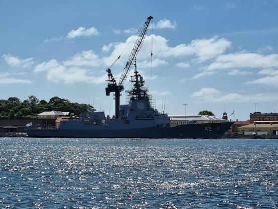 Royal Australian Navy destroyer HMAS Sydney (V) DDG 42 at Fleet Base East 23 October 2025