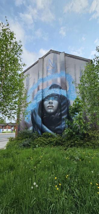 Artwork by Nomad Clan in East Belfast, Northern Ireland, UK