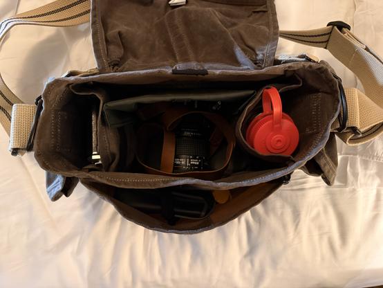 The same bag looking into the interior, showing the minimal compartmentalization