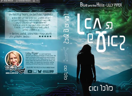 Cover of the novel Blue Are the Hills in Shavian.