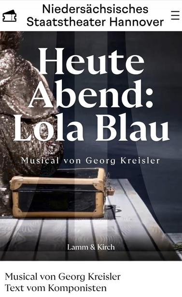 Titelseite der Website der Staatsoper Hannover