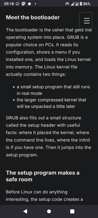 Boot sequence on the level of Grub control