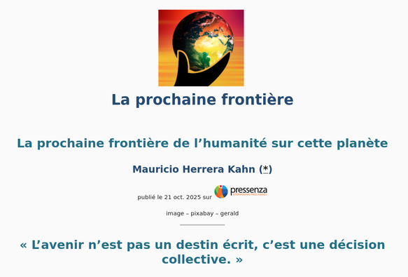 L’avenir n’est pas un destin écrit, c’est une décision collective