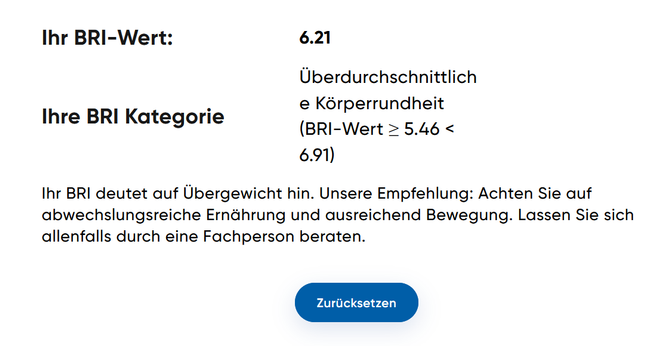 Mein aktueller MRI Wert... "The body is round."