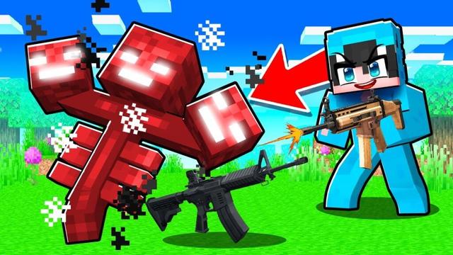 Todos los MOBS Sueltan ARMAS REALES Aleatorias en Minecraft!