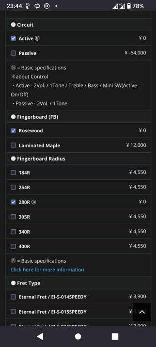 Incredible amount of customizable parameters on Bass