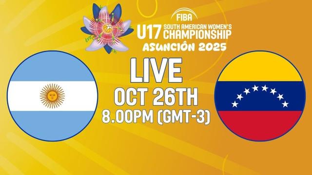 FINAL | Argentina v Venezuela | Full Basketball Game | FIBA U17 South American Women's Champ. 2025