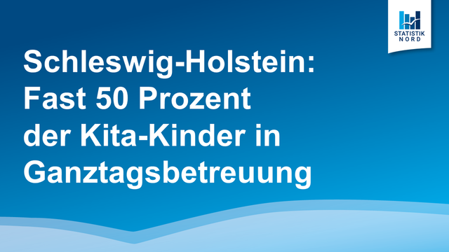 Schleswig-Holstein: Fast 50 Prozent der Kita-Kinder in Ganztagsbetreuung