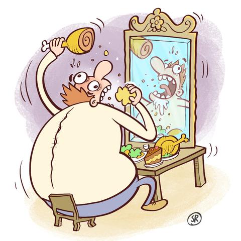 Dibujo estilo cartoon para el libro de chistes 365Piadas