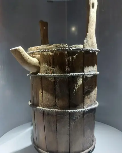 Roman bucket with a spout, found in a shipwreck on the Rhine, Germany ~200 AD