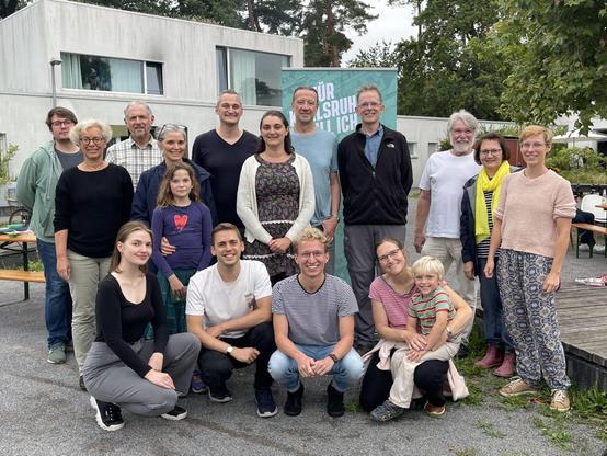 Gruppenfoto am Platz Vermontring, Karlsruhe Nordstadt