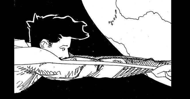 Dibujo con tinta de Jonathan Kent volando alrededor de la tierra.