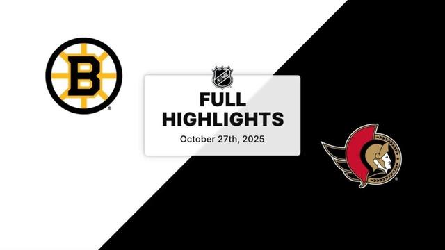 NHL Highlights | Bruins vs. Senators | October 27, 2025