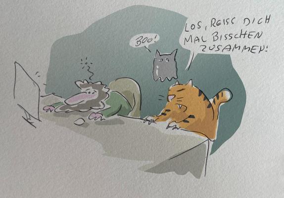 Katergeist und Tiger motivieren Thuni zum Weitermachen.. irgendwie