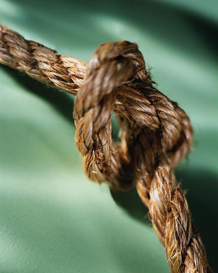 A large knot in a rope