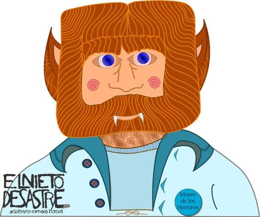 dibujo de un hombre lobo amigable