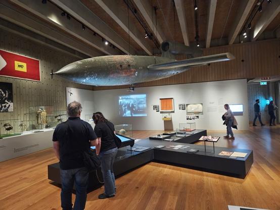 v1 flying bomb exhibit. (its olive because painted by allies after this one was captured)