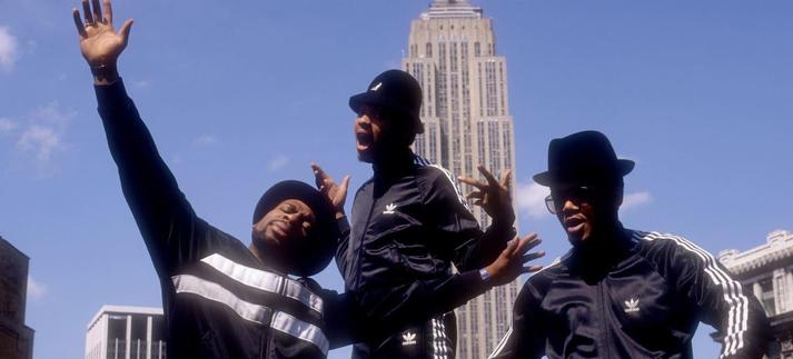 Joseph Simmons, Darryl McDaniels and Jam Master Jay del grupo de hip-hop "Run DMC" en Nueva York / Michael Ochs Archives