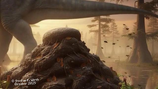Dinosaur dung, created AI assisted, © Stefan F. Wirth Berlin, October 2025