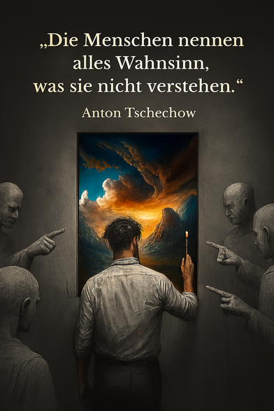 Zitat:
„Die Menschen nennen alles Wahnsinn, was sie nicht verstehen.“
— Anton Tschechow