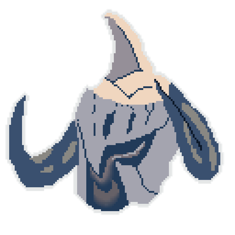 Arkveld helmet pixel art