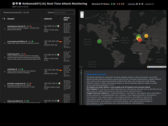 https:/42de.it NoName057(16) Real Time attack monitor