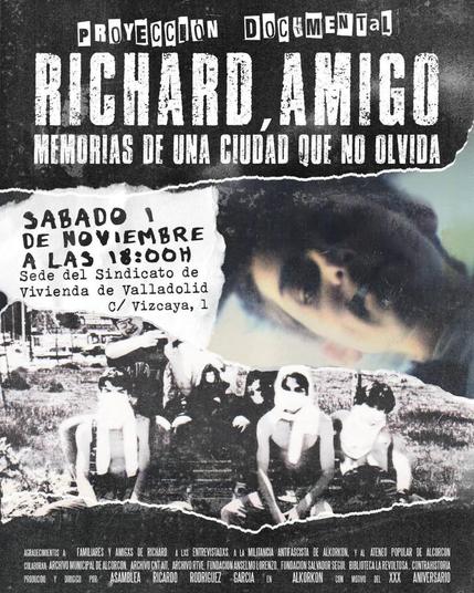 Cartel del documental con los datos de la proyección