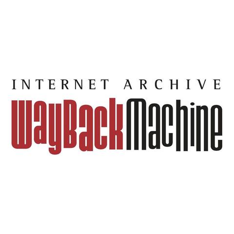 Logo for the Internet Archive Wayback Machine in black and red letters.