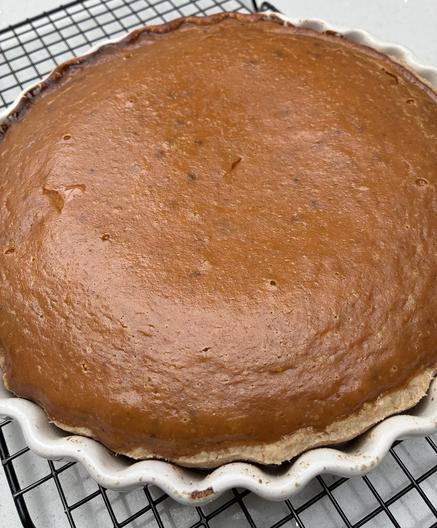 Golden pumpkin pie