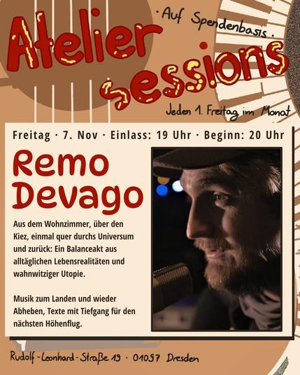 Flyer zum Atelierkonzert mit den Infos aus dem Post.