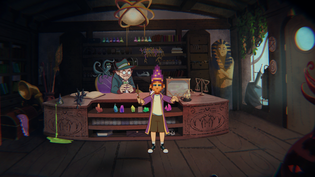 The new Simon The Sorcerer Origins screenshot with Simon's head being the one from the first game.