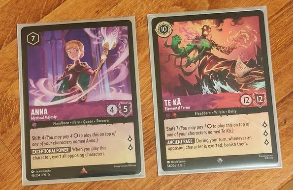 2 cards. The first one is Anna - Mystical Majesty set 5 46/204 and the other is Te Ka - Elemental Terror set 7 54/204.