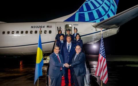 United Airlines’ new service between Palau and Tokyo takes off