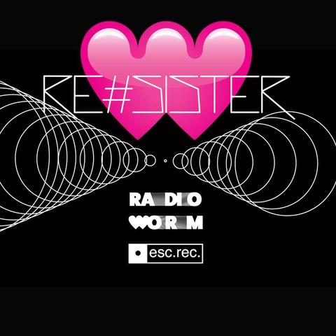 logos of re#sister, radio worm and esc.rec.