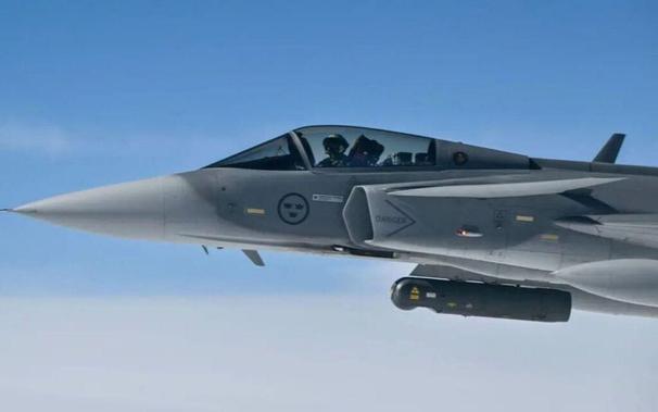 A Swedish Air Force Saab JAS 39 Gripen jetfighter takes part in a NATO exercise