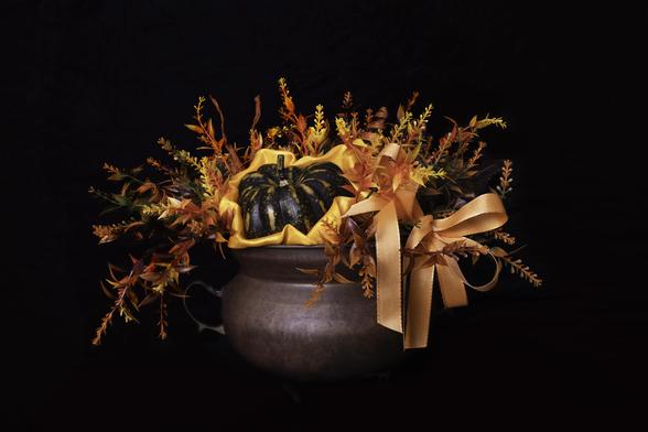 Centrotavola di Halloween 2025 realizzato a mano da Emilia Tulipani