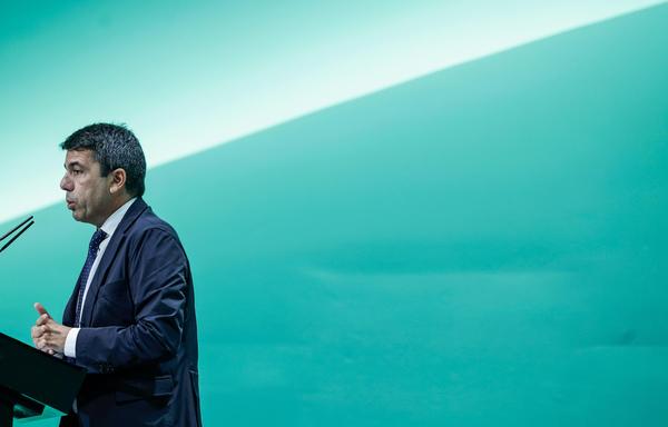 Mazón, este jueves en la apertura en Valencia de un congreso de cooperativas agroalimentarias.