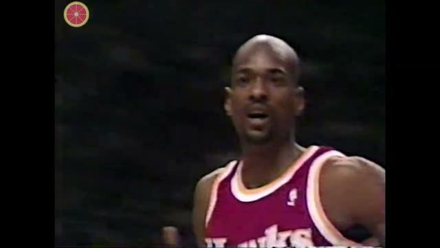 Kendall Gill 12pts6reb3ast！NBA RS 1993.1.19 Atlanta Hawks at Charlotte Hornets